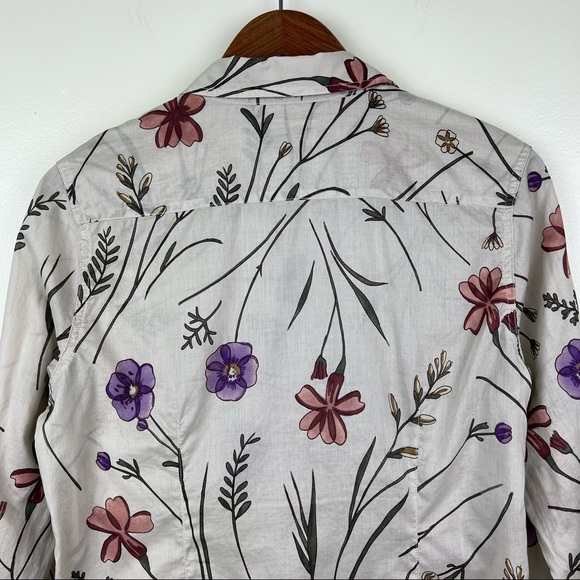 Orvis Womens Long Sleeve Button Down Top Size S Floral Lightweight Hiking Cotton - Picture 10 of 16